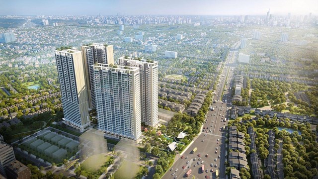 Mở rộng Quốc lộ 13 thúc đẩy dự án căn hộ tại Thuận An. (Ảnh: Phối cảnh dự án Lavita Thuan An - Hung Thinh Land)